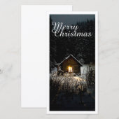 Carte Vœux de Noël avec Maison de Sorcière (Devant / Derrière)