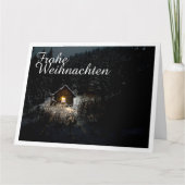 Carte Vœux de Noël avec maison de sorcière (Devant)