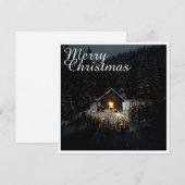 Carte Vœux de Noël avec Maison de Sorcière (Devant / Derrière)