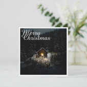 Carte Vœux de Noël avec Maison de Sorcière (Debout devant)