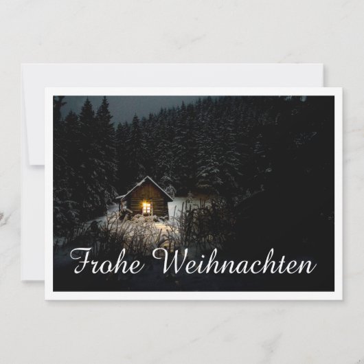 Carte Vœux de Noël avec maison de sorcière (Devant)