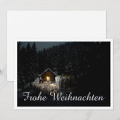 Carte Vœux de Noël avec maison de sorcière (Devant / Derrière)