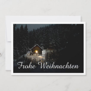 Carte Vœux de Noël avec maison de sorcière