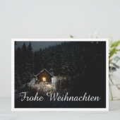 Carte Vœux de Noël avec maison de sorcière (Debout devant)