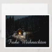 Carte Vœux de Noël avec maison de sorcière (Devant / Derrière)