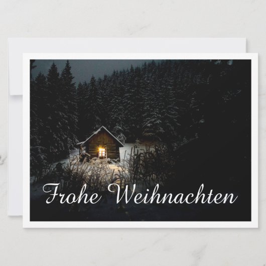 Carte Vœux de Noël avec maison de sorcière (Devant)