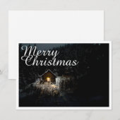 Carte Vœux de Noël avec Maison de Sorcière (Devant / Derrière)