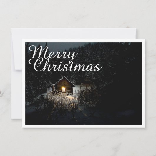 Carte Vœux de Noël avec Maison de Sorcière (Devant)