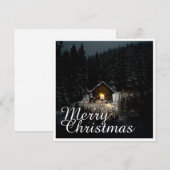 Carte Vœux de Noël avec Maison de Sorcière (Devant / Derrière)