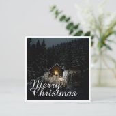 Carte Vœux de Noël avec Maison de Sorcière (Debout devant)