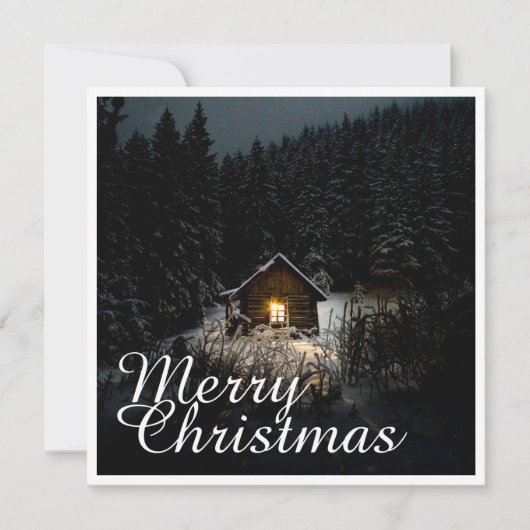 Carte Vœux de Noël avec Maison de Sorcière (Devant)