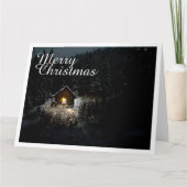 Carte Vœux de Noël avec Maison de Sorcière (Devant)