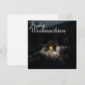 Carte Vœux de Noël avec maison de sorcière (Devant / Derrière)