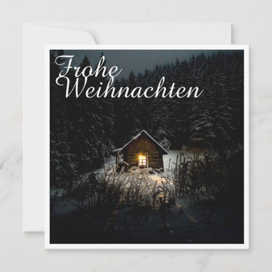 Carte Vœux de Noël avec maison de sorcière (Devant)