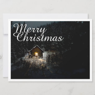 Carte Vœux de Noël avec Maison de Sorcière