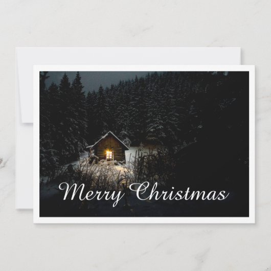 Carte Vœux de Noël avec Maison de Sorcière (Devant)