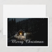 Carte Vœux de Noël avec Maison de Sorcière (Devant / Derrière)