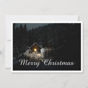 Carte Vœux de Noël avec Maison de Sorcière