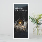 Carte Vœux de Noël avec Maison de Sorcière (Debout devant)