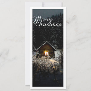 Carte Vœux de Noël avec Maison de Sorcière