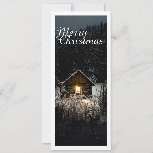 Carte Vœux de Noël avec Maison de Sorcière (Devant)