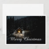 Carte Vœux de Noël avec Maison de Sorcière (Devant / Derrière)