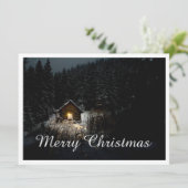 Carte Vœux de Noël avec Maison de Sorcière (Debout devant)