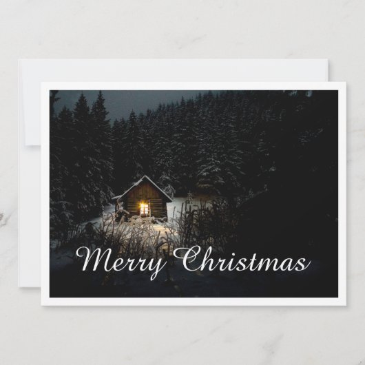 Carte Vœux de Noël avec Maison de Sorcière (Devant)