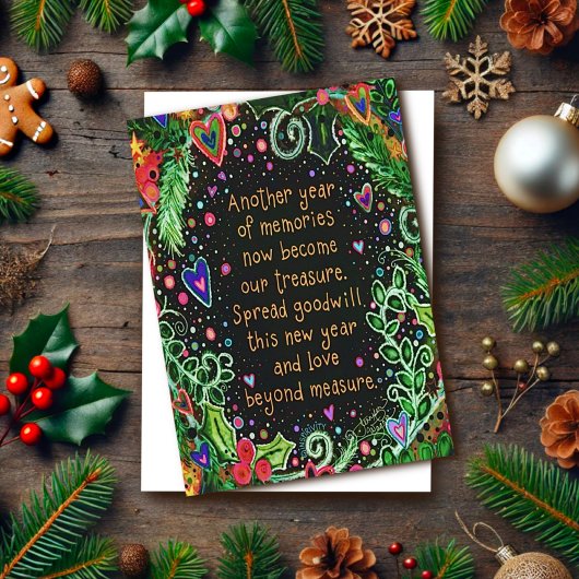 Carte Vœux de Noël Citation Jolie Inspirante