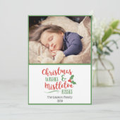 Carte Voeux de Noël et bisous de mélèze (Debout devant)