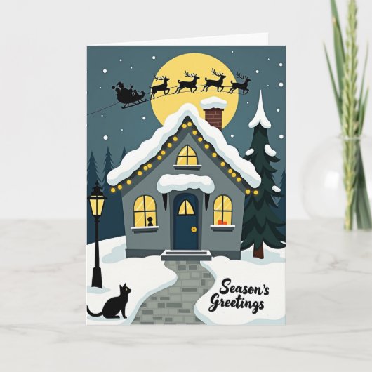 Carte Vœux de Noël festifs (Devant)