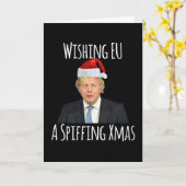 Carte Vœux de Noël formidables à l'UE de Boris Johnson (Fleur jaune)