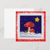 Carte Vœux de Noël, jours enneigés (Devant / Derrière)