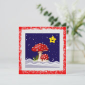 Carte Vœux de Noël, jours enneigés (Debout devant)