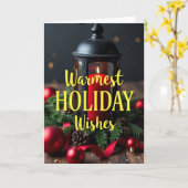 Carte Vœux de Noël les plus chaleureux (Fleur jaune)