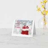 CARTE *VŒUX DE NOËL/NOUVEL AN* VOISIN (Fleur jaune)