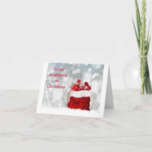 CARTE *VŒUX DE NOËL/NOUVEL AN* VOISIN (Devant)