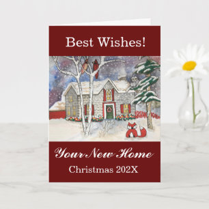 Carte Vœux de Noël pour votre nouvelle maison