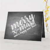 Carte Vœux de Noël sur le tableau noir (Fleur jaune)