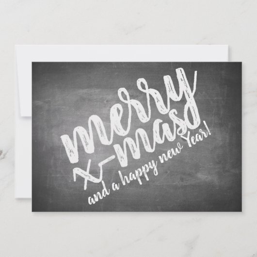 Carte Vœux de Noël sur le tableau noir (Devant)
