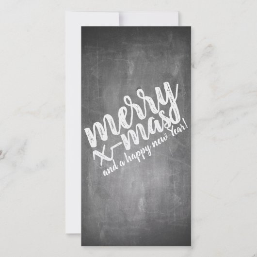 Carte Vœux de Noël sur le tableau noir (Devant)