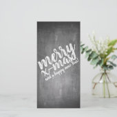 Carte Vœux de Noël sur le tableau noir (Debout devant)