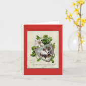 Carte Voeux de Noël Vintage (Fleur jaune)