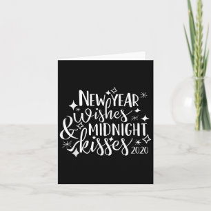 Carte Vœux de Nouvel An et baisers de minuit Bonne année