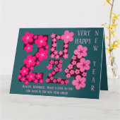 CARTE VOEUX DE NOUVELLE ANNÉE 2024 DE LA PART DE MA SŒUR (Fleur jaune)