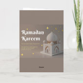 Carte Vœux de Ramadan en calligraphie arabe élégante (Dos)