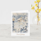 Carte Vœux de saison vintage (Fleur jaune)