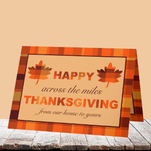 Carte Vœux de Thanksgiving à travers les miles