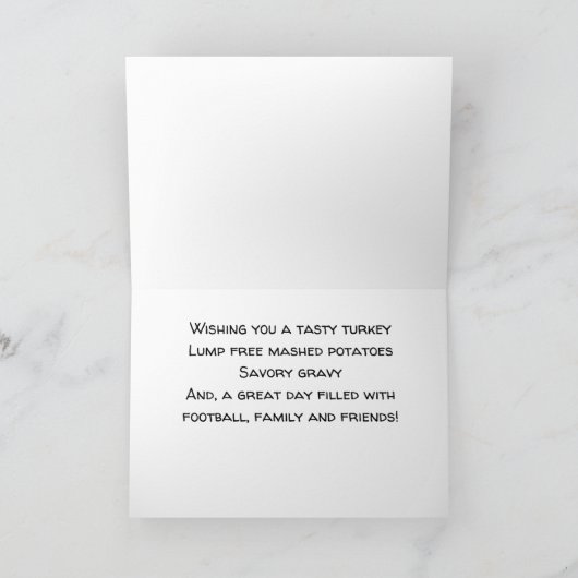 CARTE VOEUX DE THANKSGIVING COMIQUES ET AMICAUX (Intérieur)