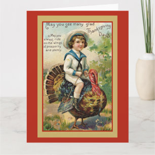 Carte Vœux de Thanksgiving vintage